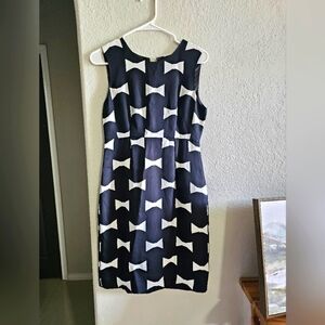 Kate Spade Cora Bow Tie Print Sleeveless Dress Women's Size 4